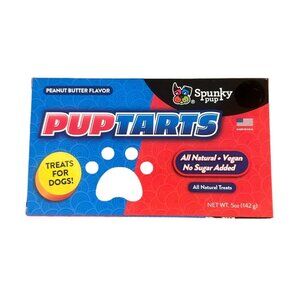 1 Box PUP TARTS (Pop Tarts) Treats for Dogs! Peanut Butter by Spunky Pup Natural